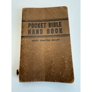 Pocket Bible Hand Book Henry Hampton Halley 1939 Brown Gospel Religion Vtg